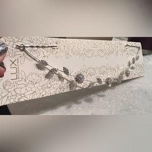 Lux Hair jewelry decoration- bendable and twistable. Silver and rhinestone